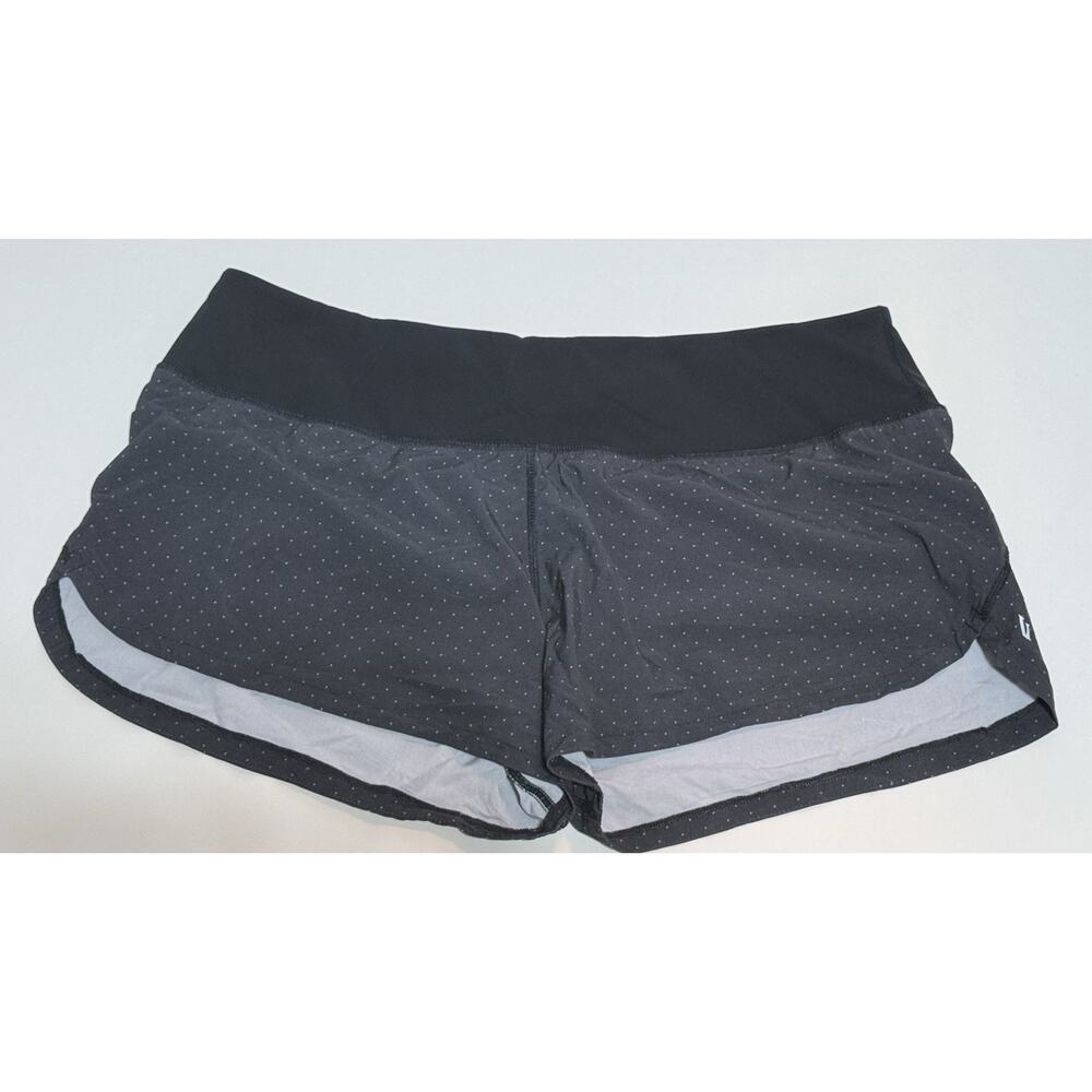 Vuori Women’s Running Athletic Shorts XL Black Dot High Waist Lined Lightweight - Picture 1 of 5